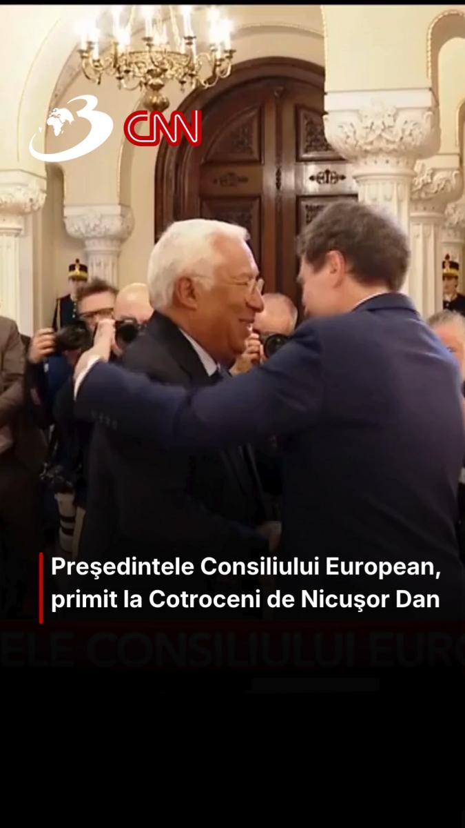 Preşedintele Consiliului European, primit la Cotroceni de Nicuşor Dan