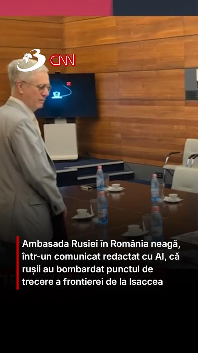 Ambasada Rusiei în România neagă, într-un comunicat redactat cu AI, că rușii au bombardat punctul de trecere a frontierei de la Isaccea