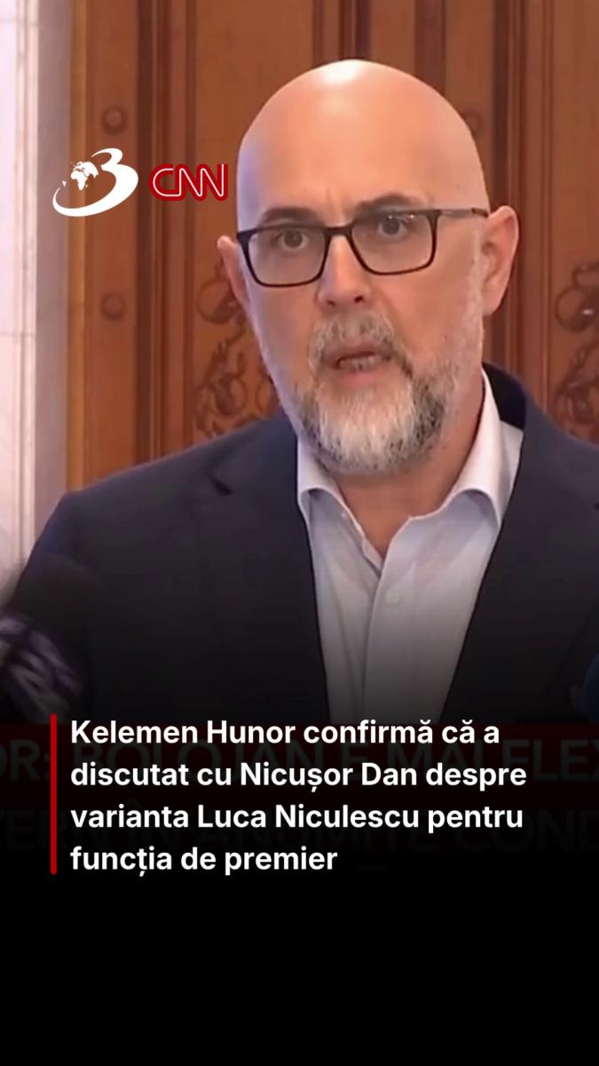 Kelemen Hunor confirmă că a discutat cu Nicușor Dan despre varianta Luca Niculescu pentru funcția de premier