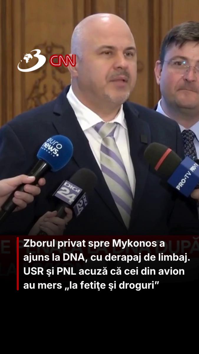 Zborul privat spre Mykonos a ajuns la DNA, cu derapaj de limbaj. USR şi PNL acuză că cei din avion au mers „la fetiţe şi droguri”