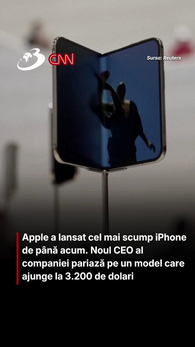 Apple a lansat cel mai scump iPhone de până acum. Noul CEO al companiei pariază pe un model care ajunge la 3.200 de dolari