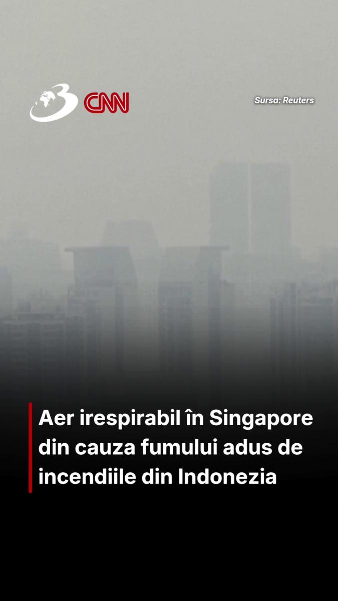 Aer irespirabil în Singapore din cauza fumului adus de incendiile din Indonezia