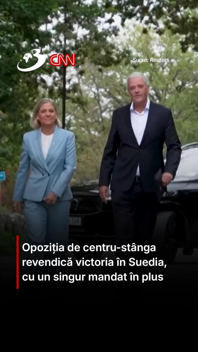 Opoziția de centru-stânga revendică victoria în Suedia, cu un singur mandat în plus