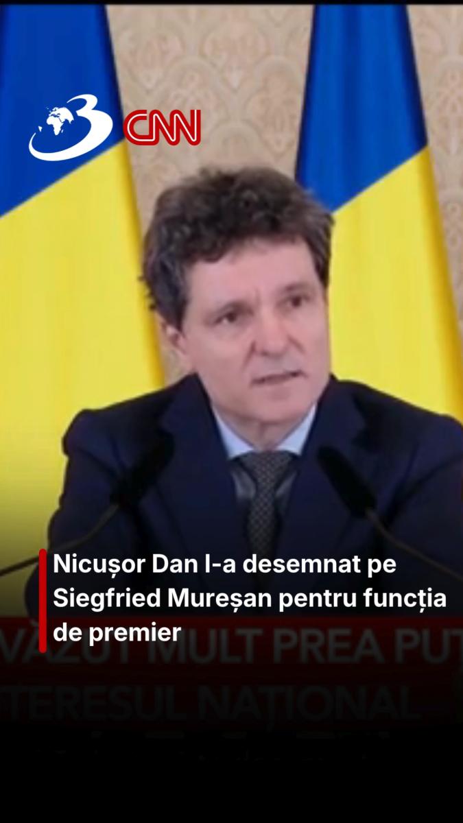 Nicușor Dan l-a desemnat pe Siegfried Mureșan pentru funcția de premier