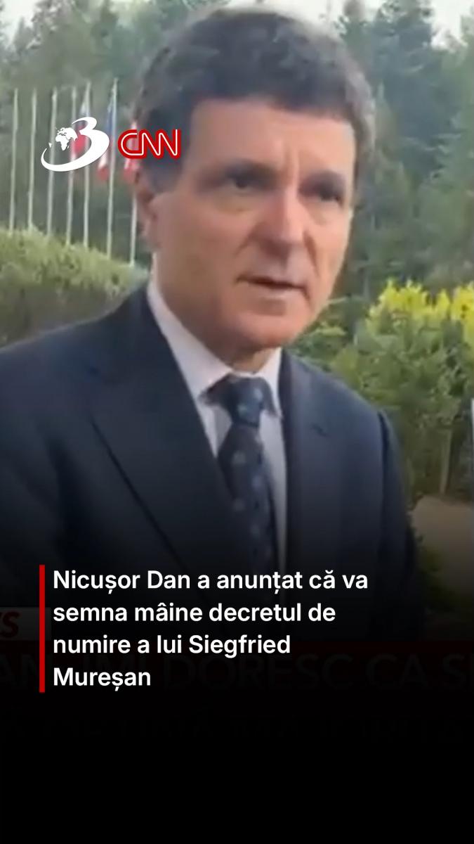 Nicușor Dan a anunțat că va semna mâine decretul de numire a lui Siegfried Mureșan