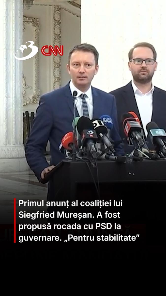 Primul anunț al coaliției lui Siegfried Mureșan. A fost propusă rocada cu PSD la guvernare. „Pentru stabilitate”