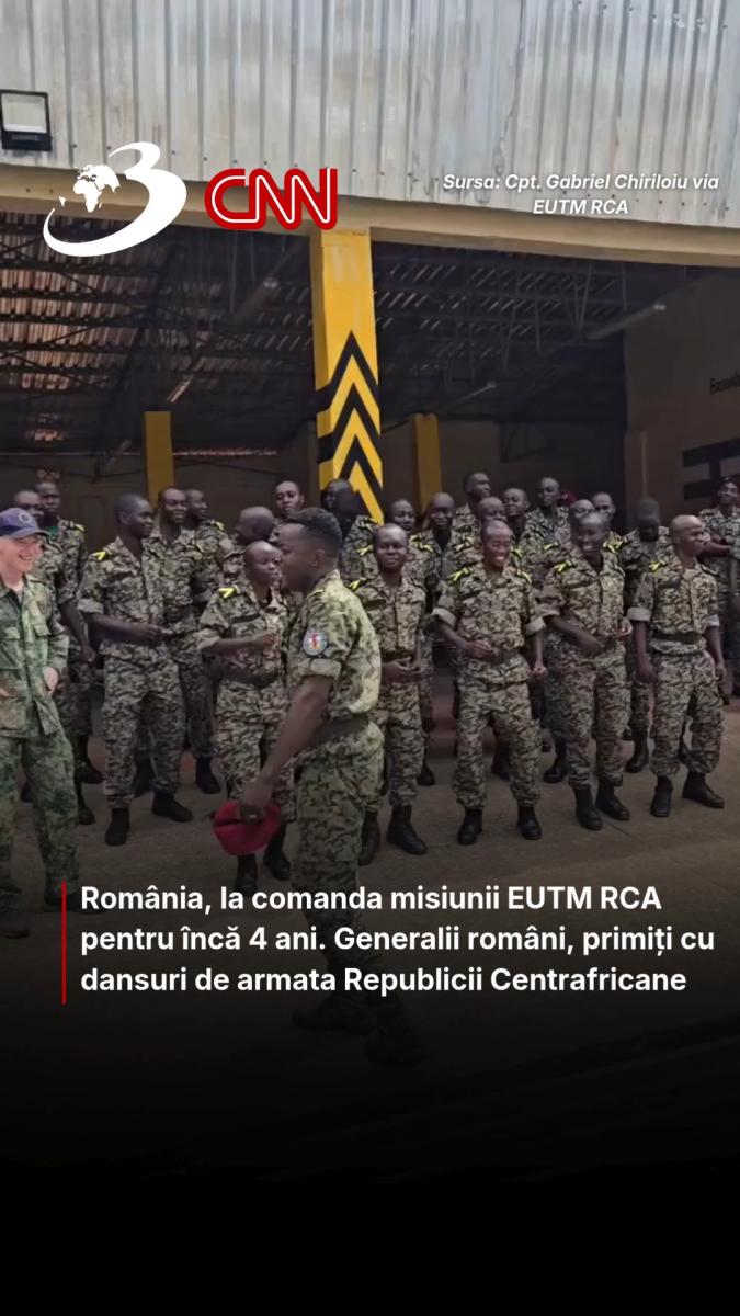 România, la comanda misiunii EUTM RCA pentru încă 4 ani. Generalii români, primiți cu dansuri de armata Republicii Centrafricane