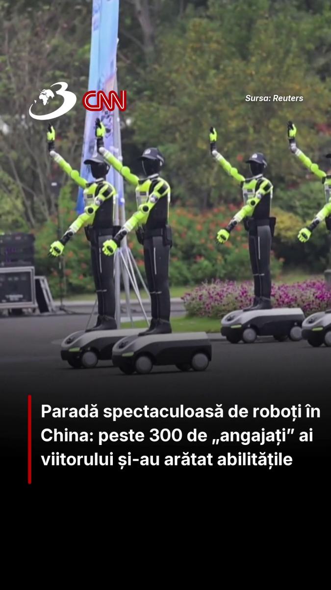Paradă spectaculoasă de roboți în China: peste 300 de „angajați” ai viitorului și-au arătat abilitățile