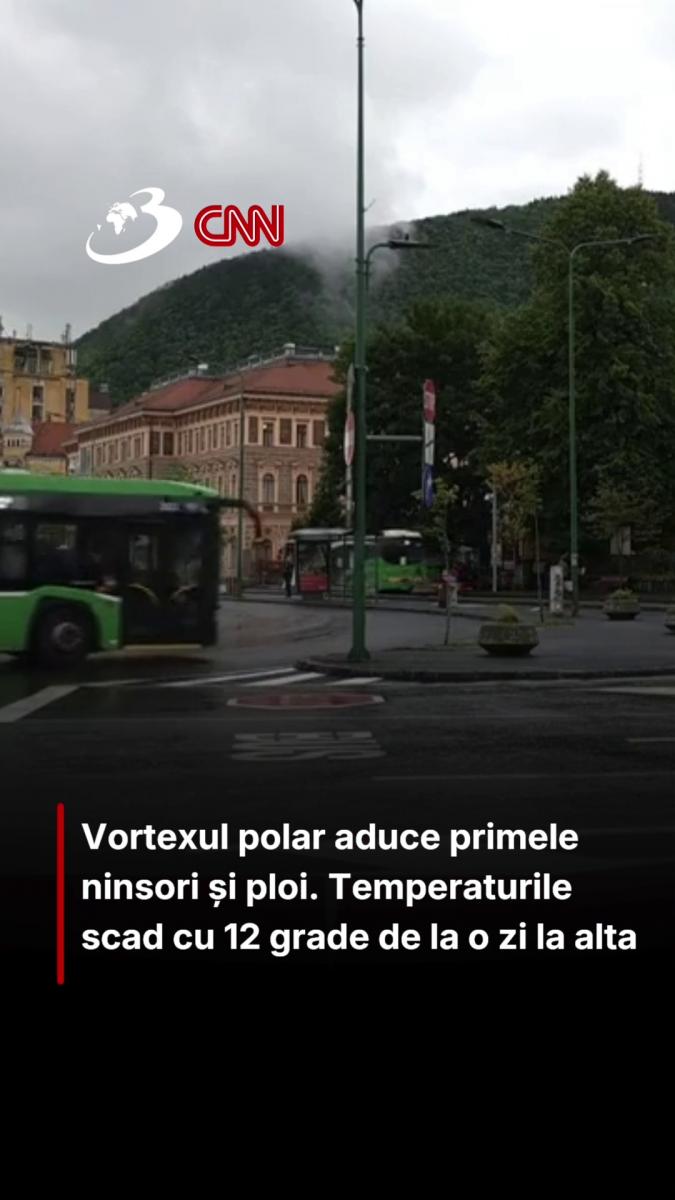 Vortexul polar aduce primele ninsori și ploi. Temperaturile scad cu 12 grade de la o zi la alta. Prognoza ANM pentru următoarele zile