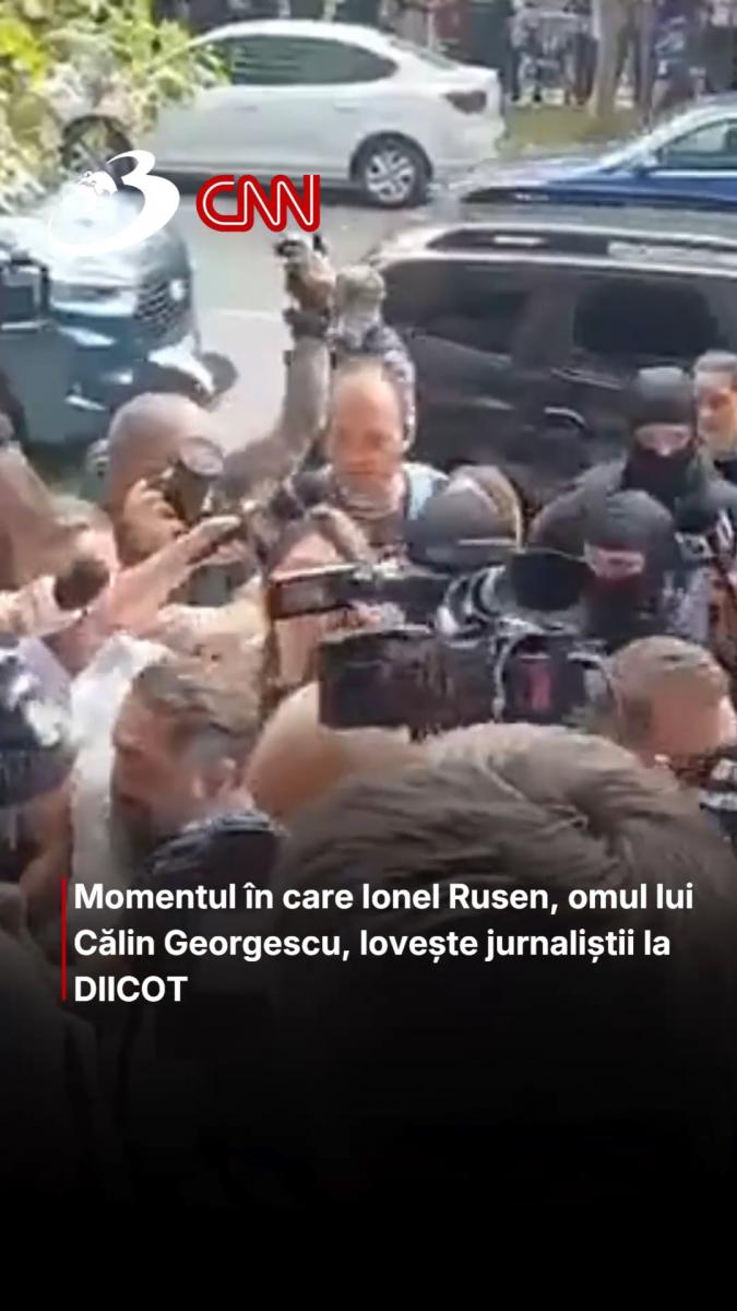 Momentul în care Ionel Rusen, omul lui Călin Georgescu, lovește jurnaliștii la DIICOT