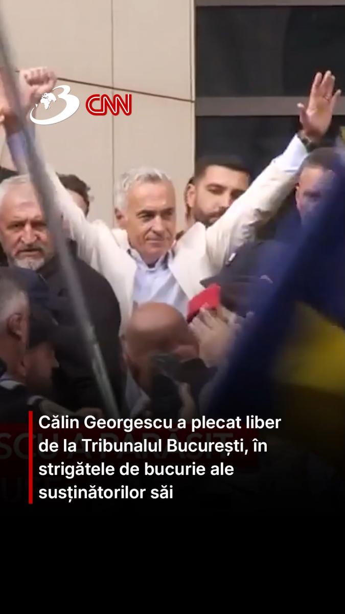 Călin Georgescu a plecat liber de la Tribunalul București, în strigătele de bucurie ale susținătorilor săi