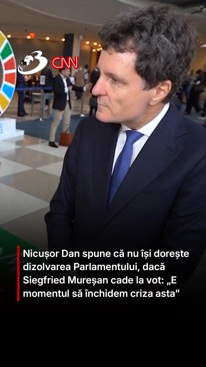 Nicușor Dan spune că nu își dorește dizolvarea Parlamentului, dacă Siegfried Mureșan cade la vot: „E momentul să închidem criza asta”