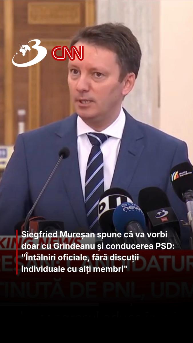 Siegfried Mureșan spune că va vorbi doar cu Grindeanu și conducerea PSD: 