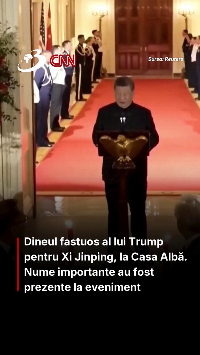 Dineul fastuos al lui Trump pentru Xi Jinping, la Casa Albă. Nume importante au fost prezente la eveniment