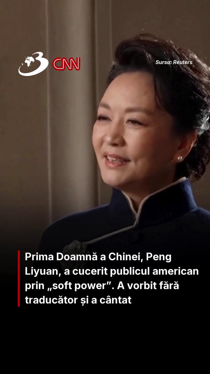 Prima doamnă a Chinei, Peng Liyuan, a cucerit publicul american prin „soft power”. A vorbit fără traducător și a cântat