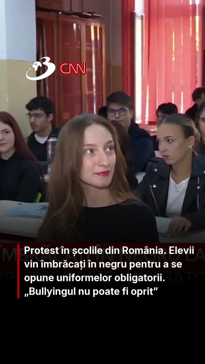 Protest în școlile din România. Elevii vin îmbrăcați în negru pentru a se opune uniformelor obligatorii. „Bullyingul nu poate fi oprit”