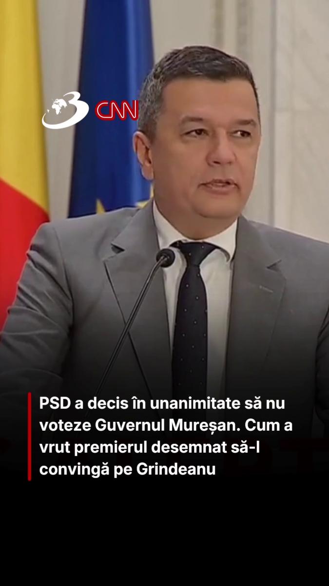 PSD a decis în unanimitate să nu voteze Guvernul Mureșan