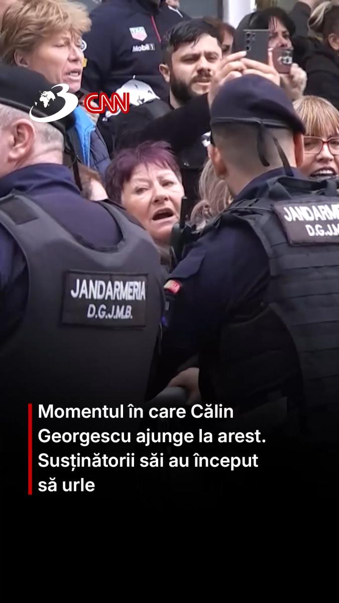 Momentul în care Călin Georgescu ajunge la arest. Susținătorii săi au început să urle