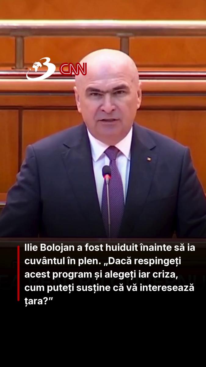 Ilie Bolojan a fost huiduit înainte să ia cuvântul în plen