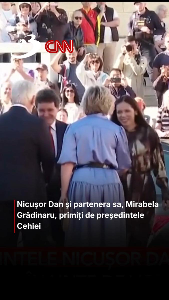 Nicușor Dan și partenera sa, Mirabela Grădinaru, primiți de președintele Cehiei