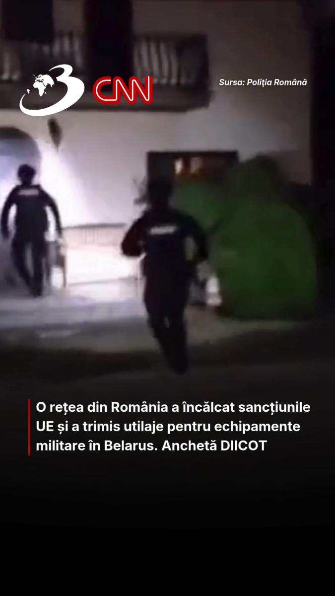 O rețea din România a încălcat sancțiunile UE și a trimis utilaje pentru echipamente militare în Belarus. Anchetă DIICOT
