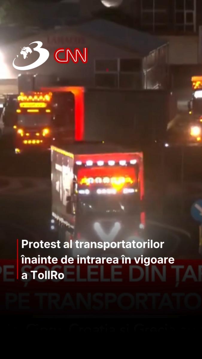 Protest al transportatorilor înainte de intrarea în vigoare a TollRo