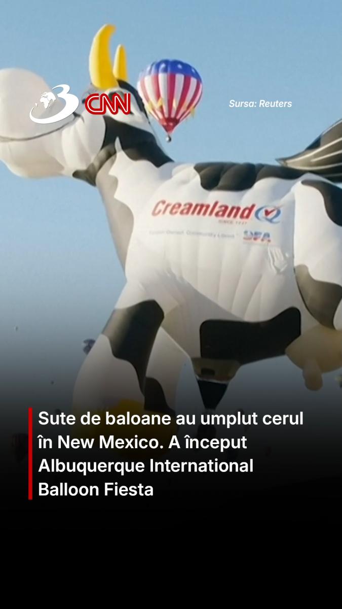 Sute de baloane au umplut cerul în New Mexico. A început Albuquerque International Balloon Fiesta
