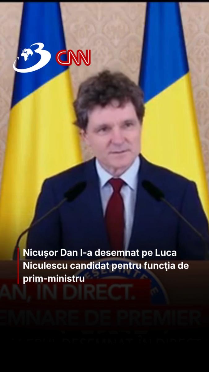 Nicușor Dan l-a desemnat pe Luca Niculescu candidat pentru funcţia de prim-ministru
