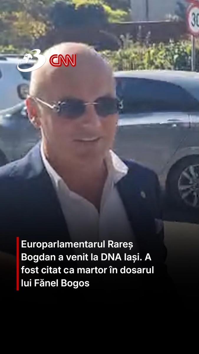 Europarlamentarul Rareș Bogdan a venit la DNA Iași. A fost citat ca martor în dosarul lui Fănel Bogos