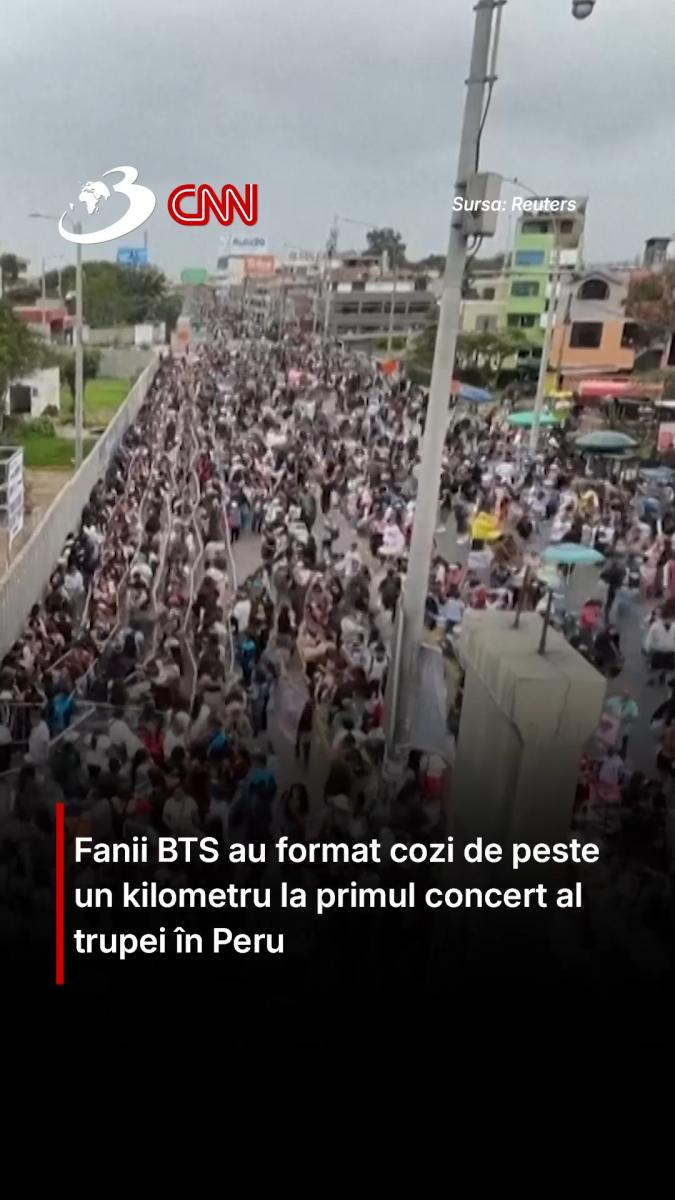 Fanii BTS au format cozi de peste un kilometru la primul concert al trupei în Peru