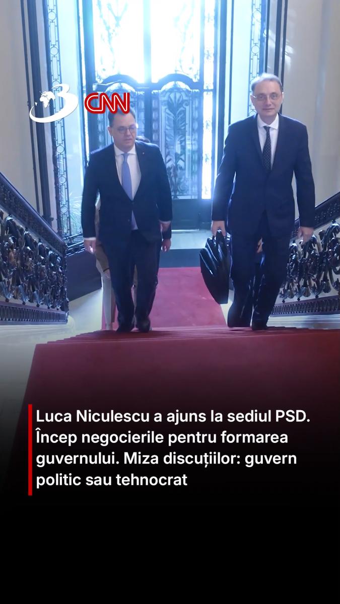 Luca Niculescu a ajuns la sediul PSD. Încep negocierile pentru formarea guvernului. Miza discuțiilor: guvern politic sau tehnocrat
