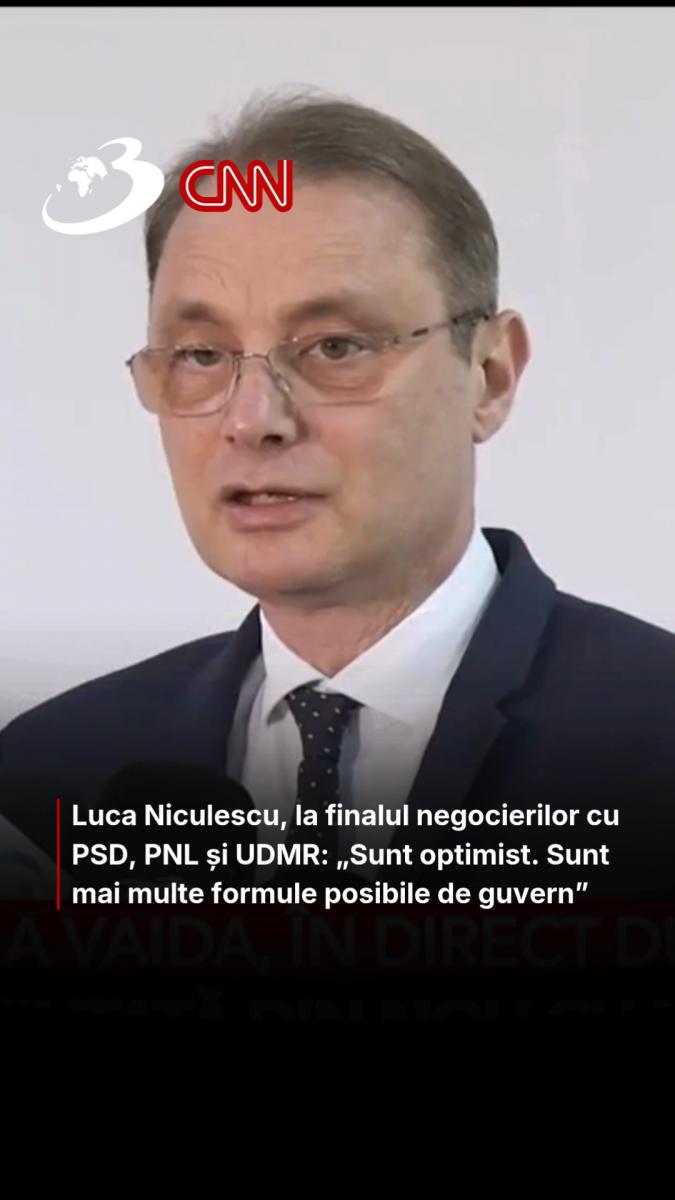 Luca Niculescu, la finalul negocierilor cu PSD, PNL și UDMR: „Sunt optimist. Sunt mai multe formule posibile de guvern”