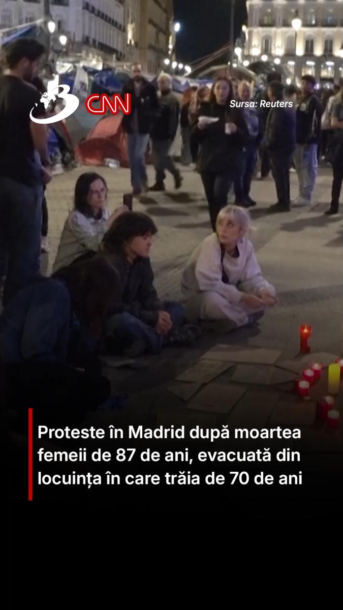 Proteste în Madrid după moartea femeii de 87 de ani, evacuată din locuința în care trăia de 70 de ani