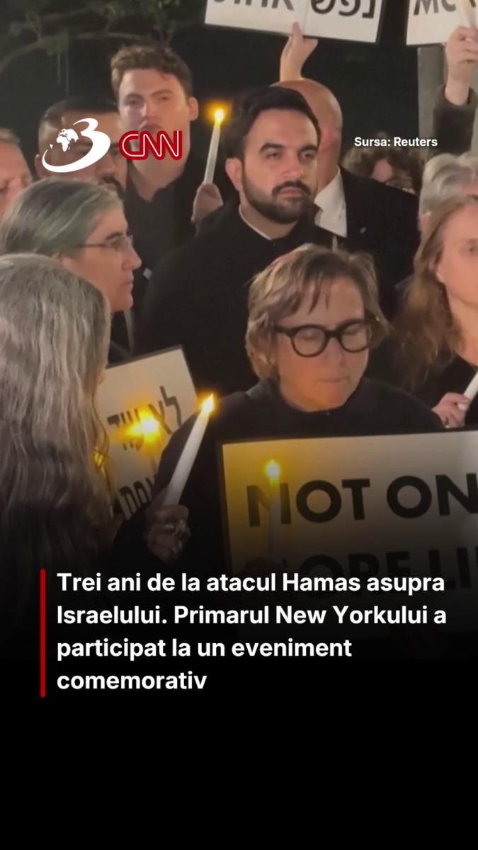 Trei ani de la atacul Hamas asupra Israelului. Primarul New Yorkului a participat la un eveniment comemorativ