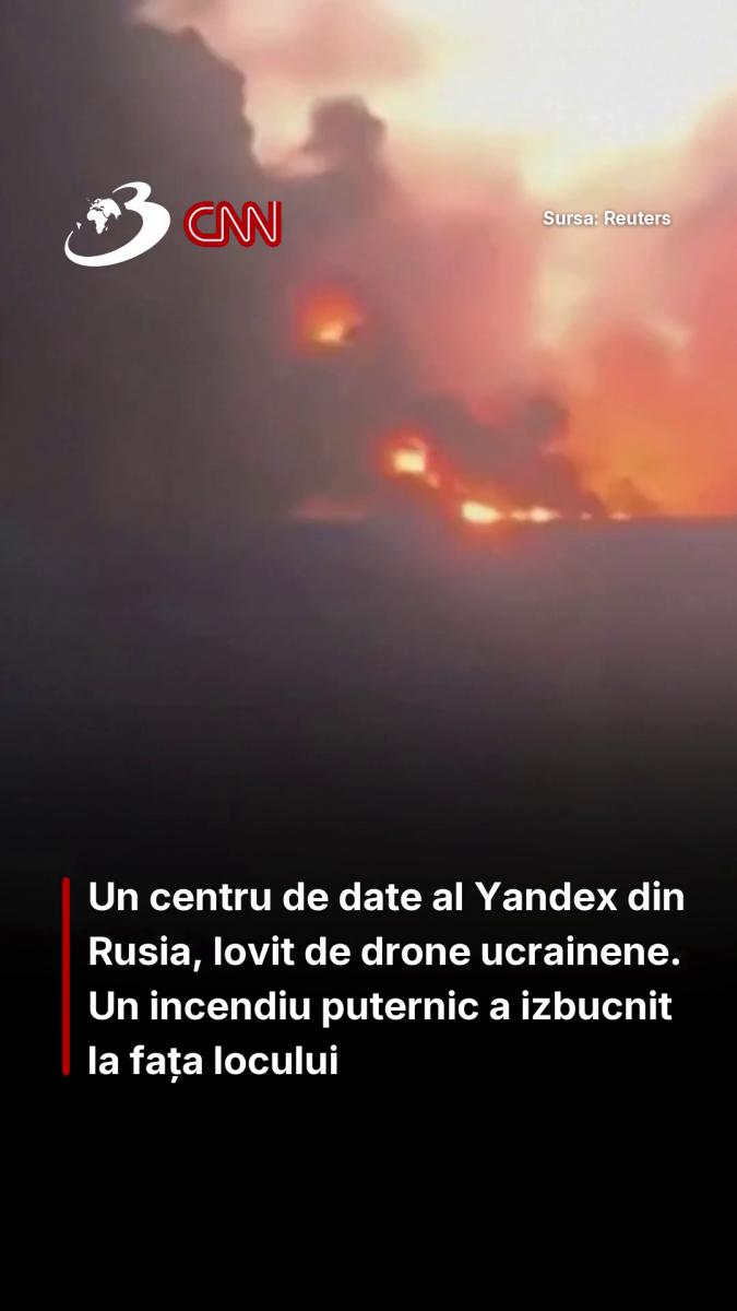 Un centru de date al Yandex din Rusia, lovit de drone ucrainene. Un incendiu puternic a izbucnit la fața locului