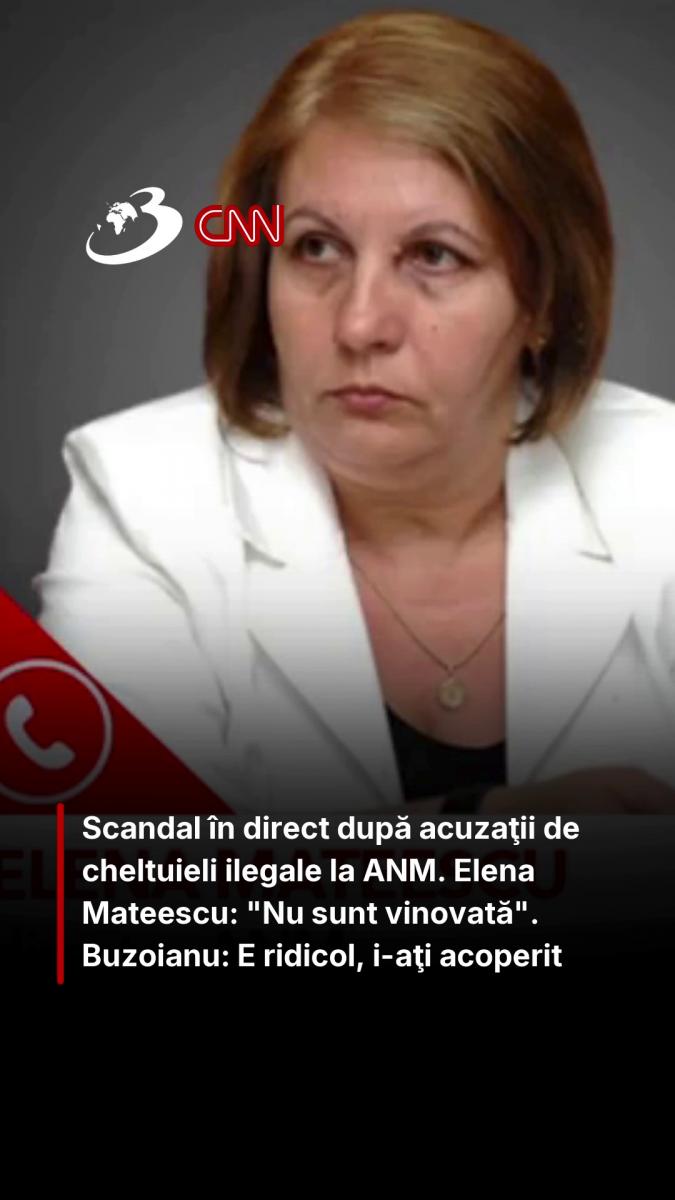Scandal în direct după acuzaţii de cheltuieli ilegale la ANM. Elena Mateescu: 