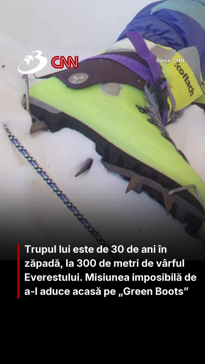 Trupul lui este de 30 de ani în zăpadă, la 300 de metri de vârful Everestului. Misiunea imposibilă de a-l aduce acasă pe „Green Boots”