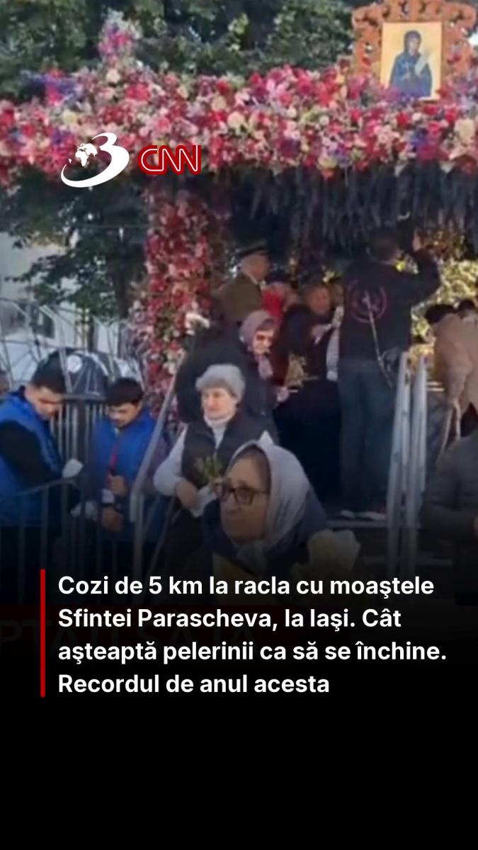 Cozi de 5 km la racla cu moaştele Sfintei Parascheva, la Iaşi. Cât aşteaptă pelerinii ca să se închine. Recordul de anul acesta