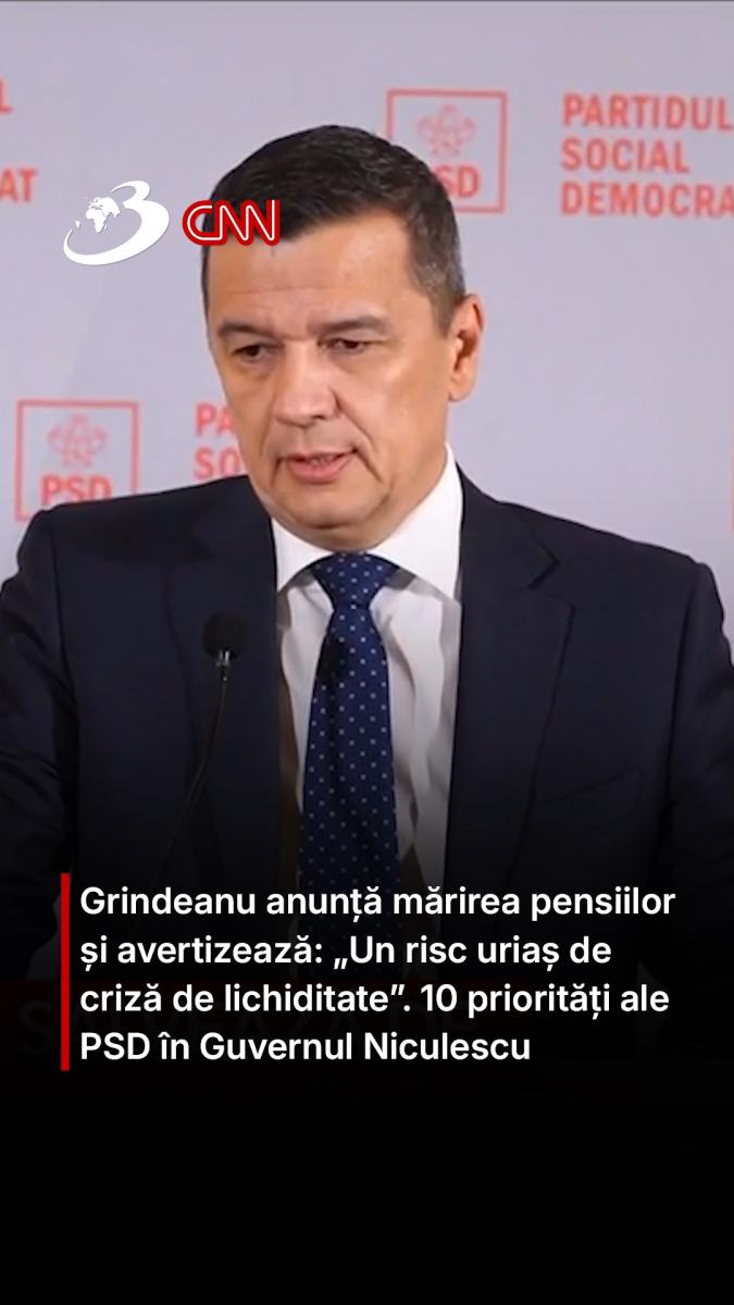 Grindeanu anunță mărirea pensiilor și avertizează: „Un risc uriaș de criză de lichiditate”. 10 priorități ale PSD în Guvernul Niculescu