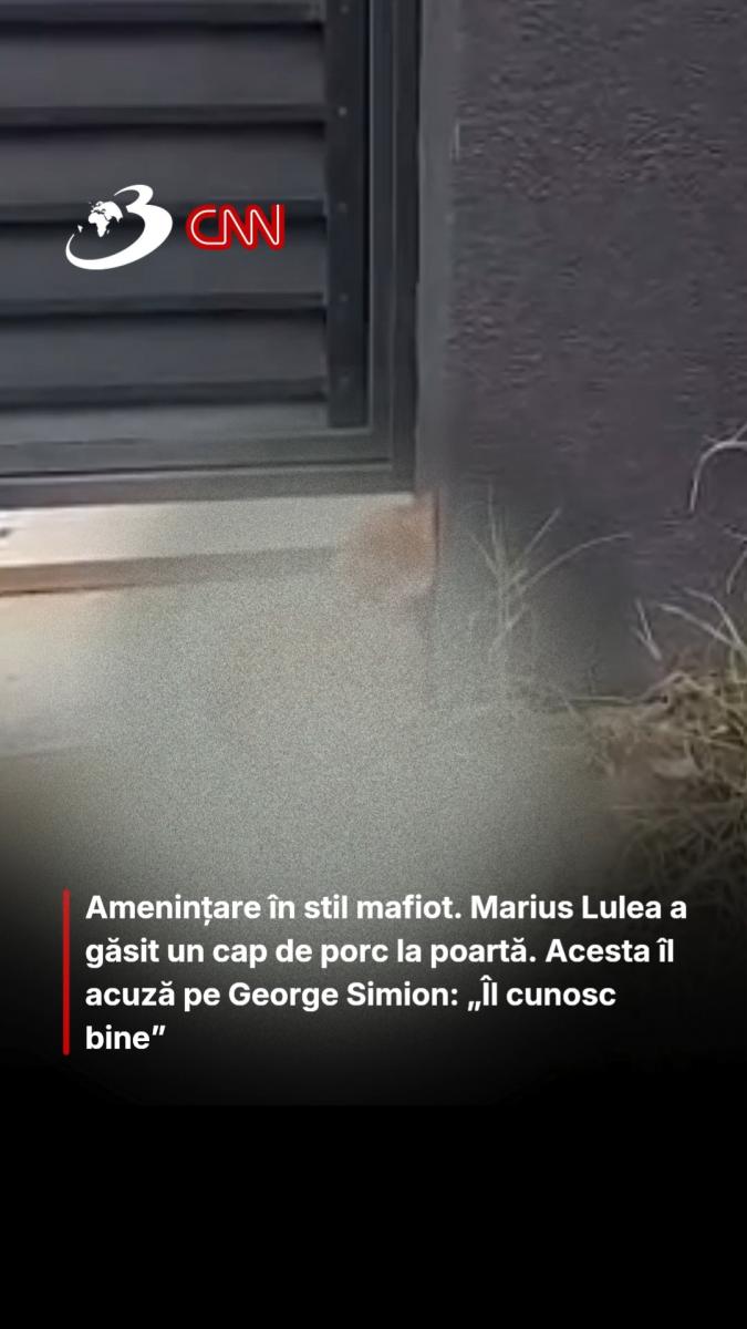 Amenințare în stil mafiot. Marius Lulea a găsit un cap de porc la poartă. Acesta îl acuză pe George Simion: „Îl cunosc bine”
