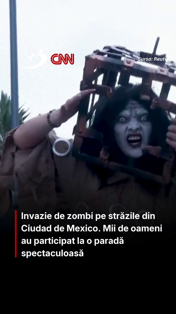 Invazie de zombi pe străzile din Ciudad de Mexico. Mii de oameni au participat la o paradă spectaculoasă