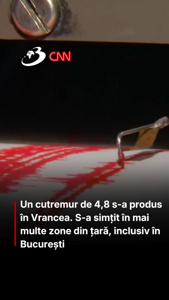 Un cutremur de 4,8 s-a produs în Vrancea. S-a simțit în mai multe zone din țară, inclusiv în București
