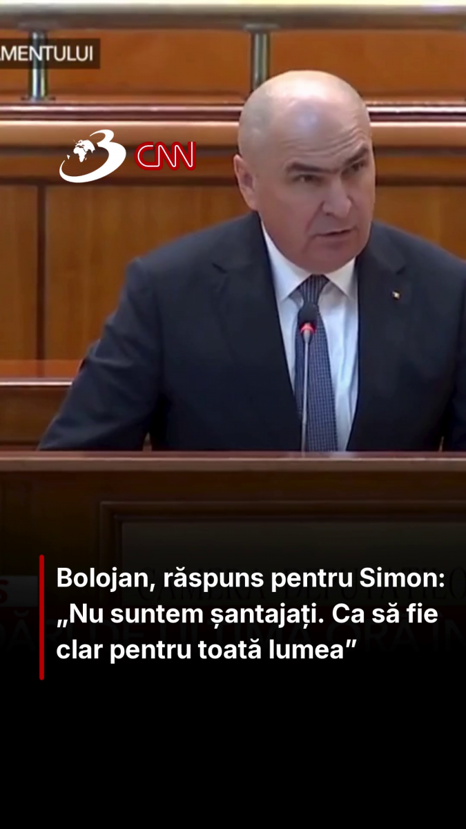 Bolojan, răspuns pentru Simon: „Nu suntem șantajați. Ca să fie clar pentru toată lumea”