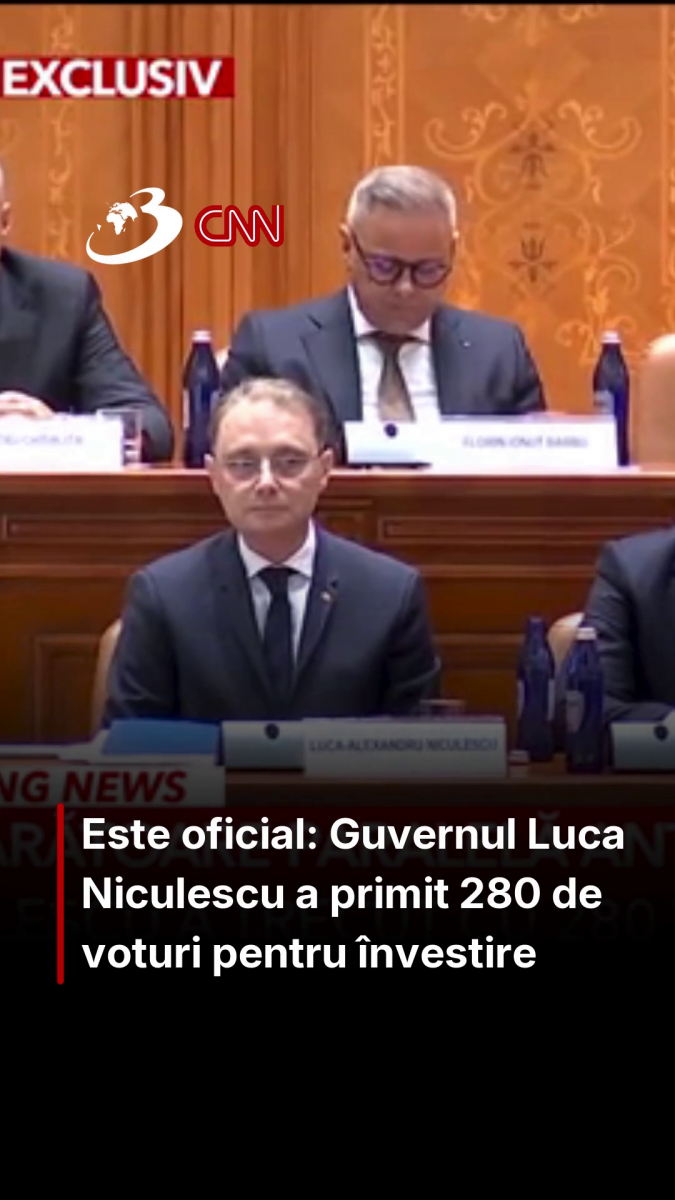Este oficial: Guvernul Luca Niculescu a primit 280 de voturi pentru învestire 