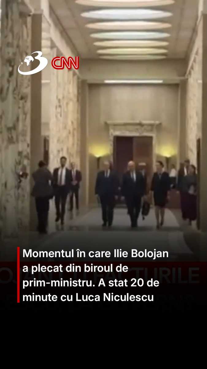 Momentul în care Ilie Bolojan a plecat din biroul de prim-ministru. A stat 20 de minute cu Luca Niculescu