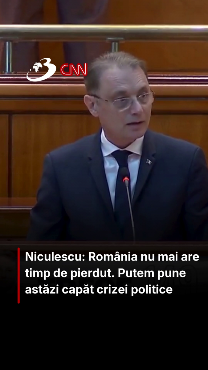 Niculescu: România nu mai are timp de pierdut. Putem pune astăzi capăt crizei politice
