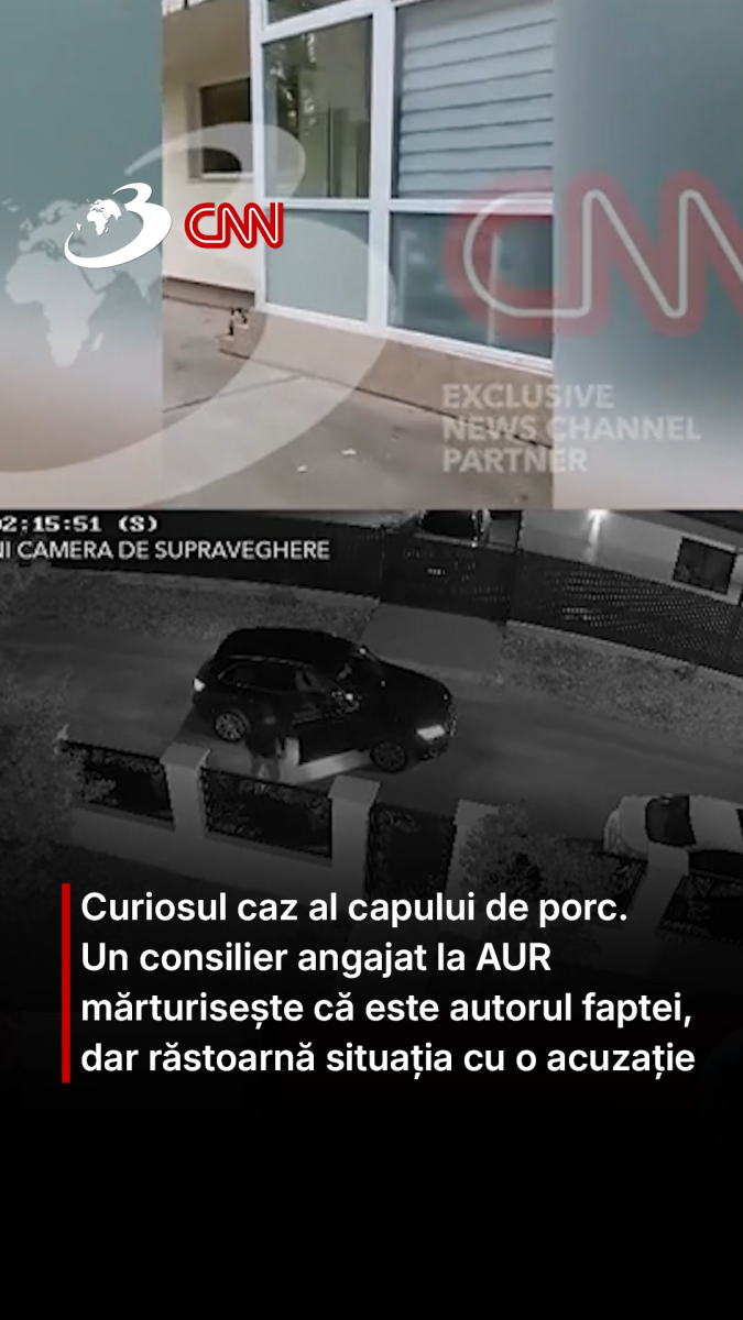 Curiosul caz al capului de porc. Un consilier angajat la AUR mărturisește că este autorul faptei, dar răstoarnă situația cu o acuzație