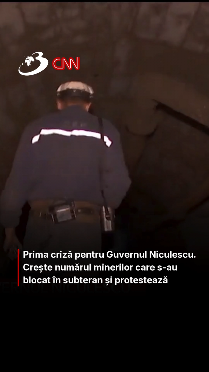 Prima criză pentru Guvernul Niculescu. Crește numărul minerilor care s-au blocat în subteran și protestează