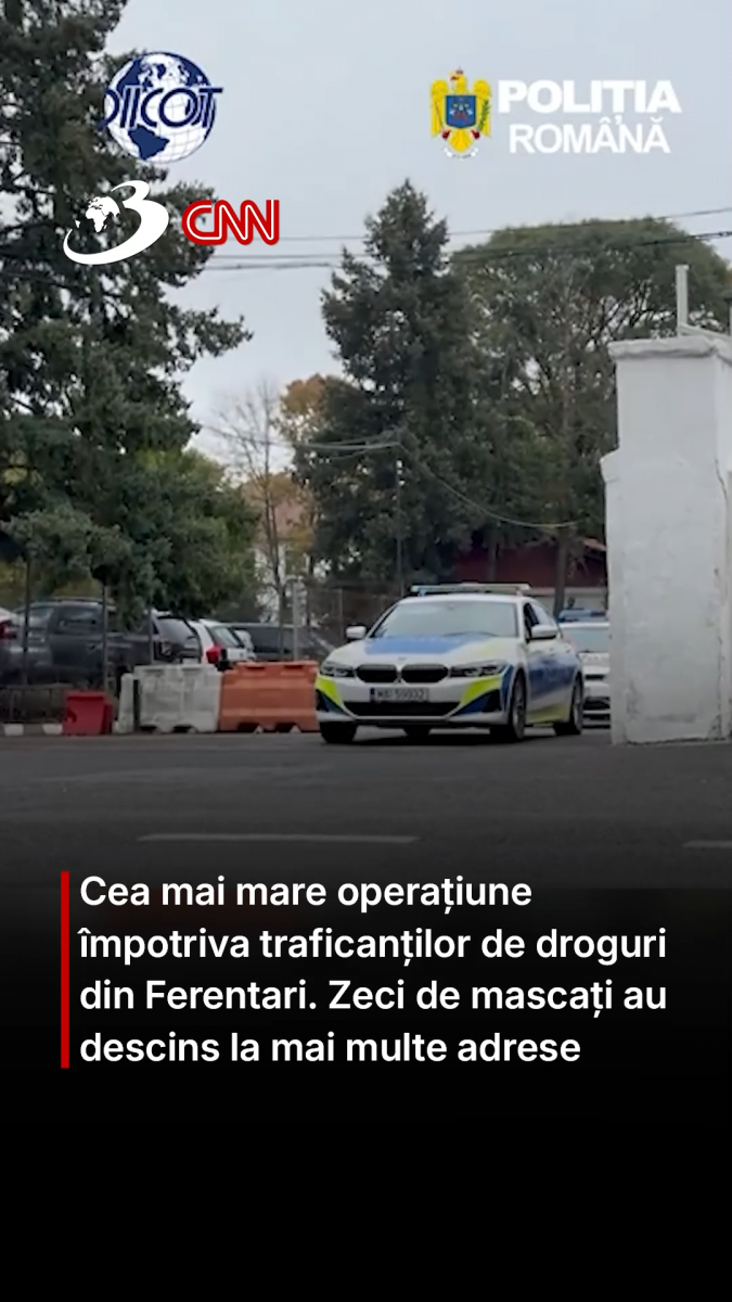 Cea mai mare operațiune împotriva traficanților de droguri din Ferentari. Zeci de mascați au descins la mai multe adrese