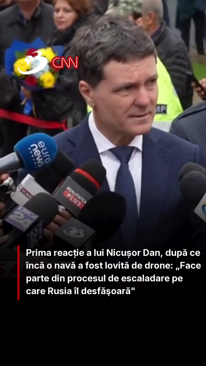 Prima reacție a lui Nicușor Dan, după ce încă o navă a fost lovită de drone
